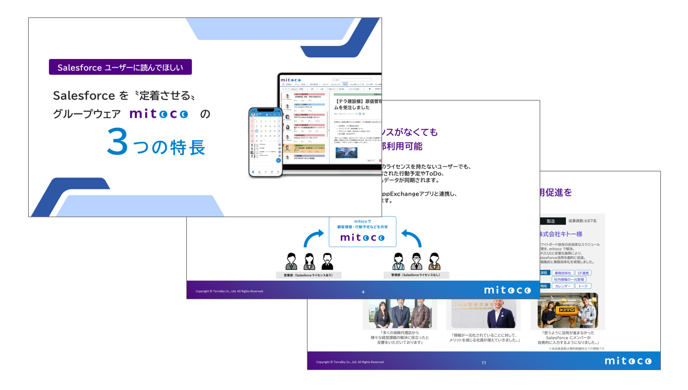 Salesforce を〝定着させる〟グループウェアmitocoの3つの特長