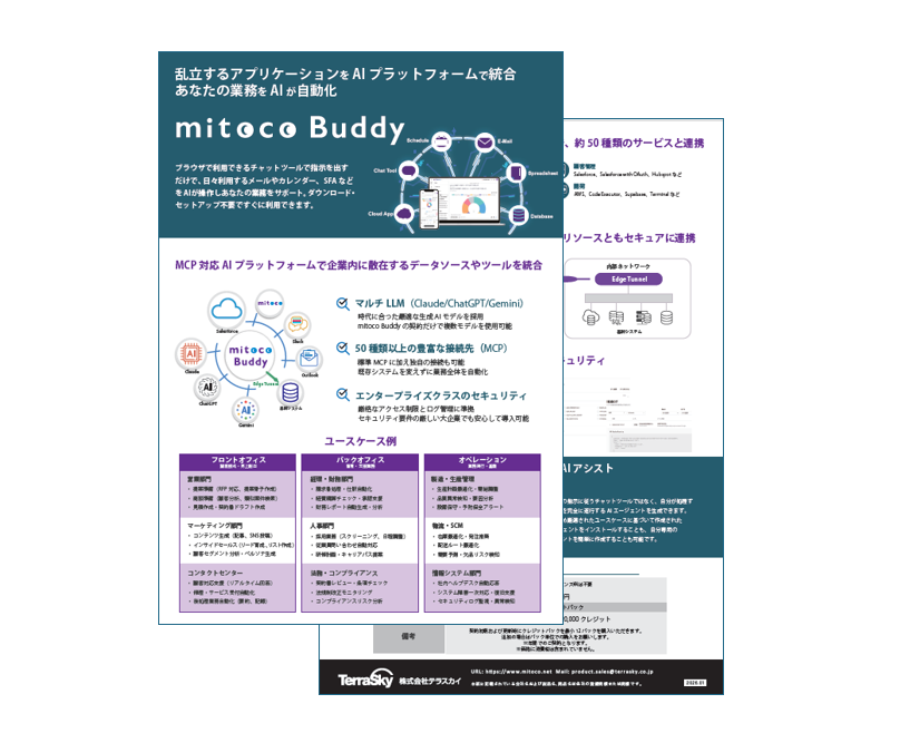 MCP対応AIプラットフォーム「mitoco Buddy」